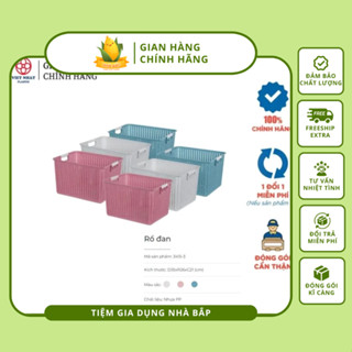 Rổ Nhựa, Giỏ Nhựa Đa Năng Không Nắp 3 Size Việt Nhật Tiện Ích