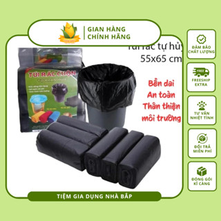 Set 3 Cuộn Túi Đựng Rác Tự Phân Hủy Tiện Dụng Size 55x65cm