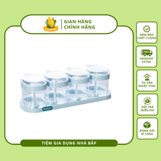 Bộ 3 Lọ, 4 Lọ Đựng Gia Vị Có Thìa Hàng Cao Cấp Hokori Việt Nhật - 2937