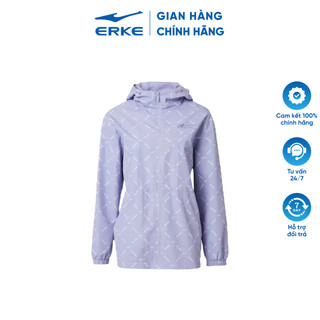 Áo khoác gió thể thao nữ TENNIS ERKE 12222301214 siêu mềm, nhẹ, kháng khuẩn, áo nỉ, áo khoác Jacket, áo thể thao