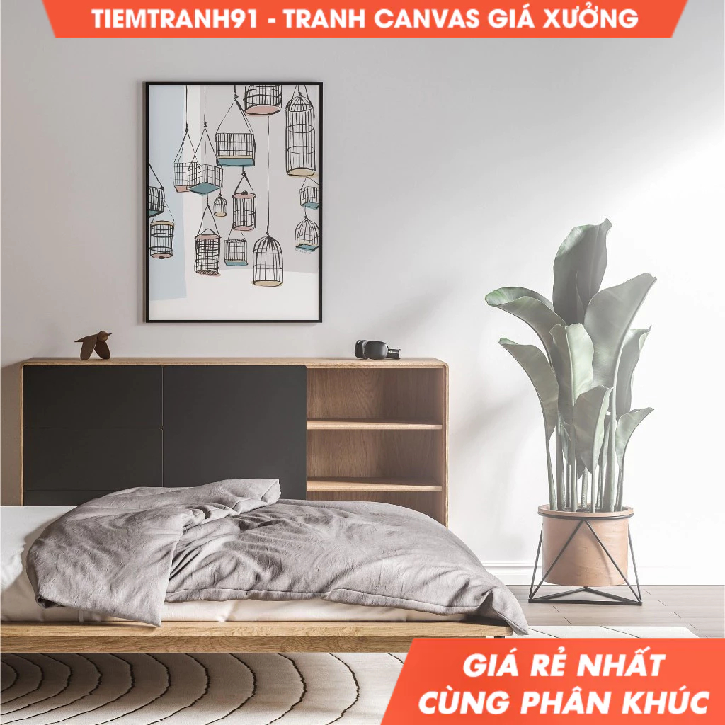 Tranh treo tường, Bird Cage Illustrations, Hong Kong Illustration, Hong Kong Art, cities illustratio