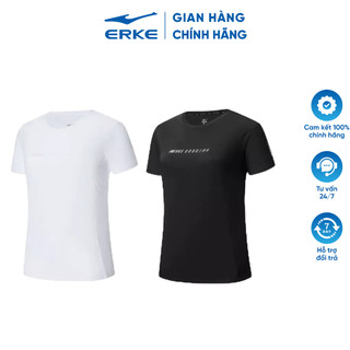 Áo thun thể thao chạy bộ nữ ERKE-Running chất liệu cao cấp, thoáng khí 12224202304