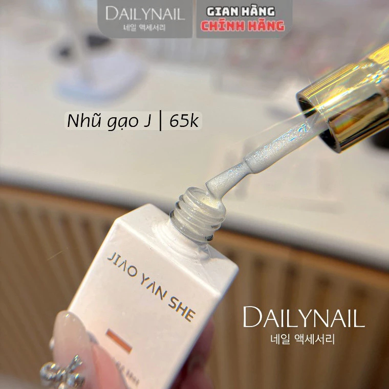 Sơn Gel Trắng nhũ gạo Jiao Yan She