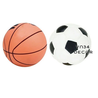 Quả Bóng Rổ trang trí bánh sinh nhật 6Cm, bóng rổ nhựa trang trí