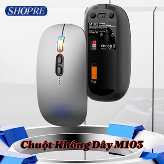 Chuột Bluetooth Wireless Laptop FMOUSE M103 Pin sạc cao cấp - Bảo hành 12 tháng