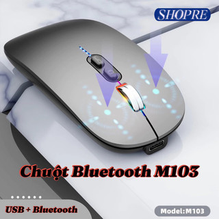 Chuột Không Dây FMOUSE M103 Tự Sạc Cho Laptop, Mac, Tablet- Bản Wireless/Bluetooth