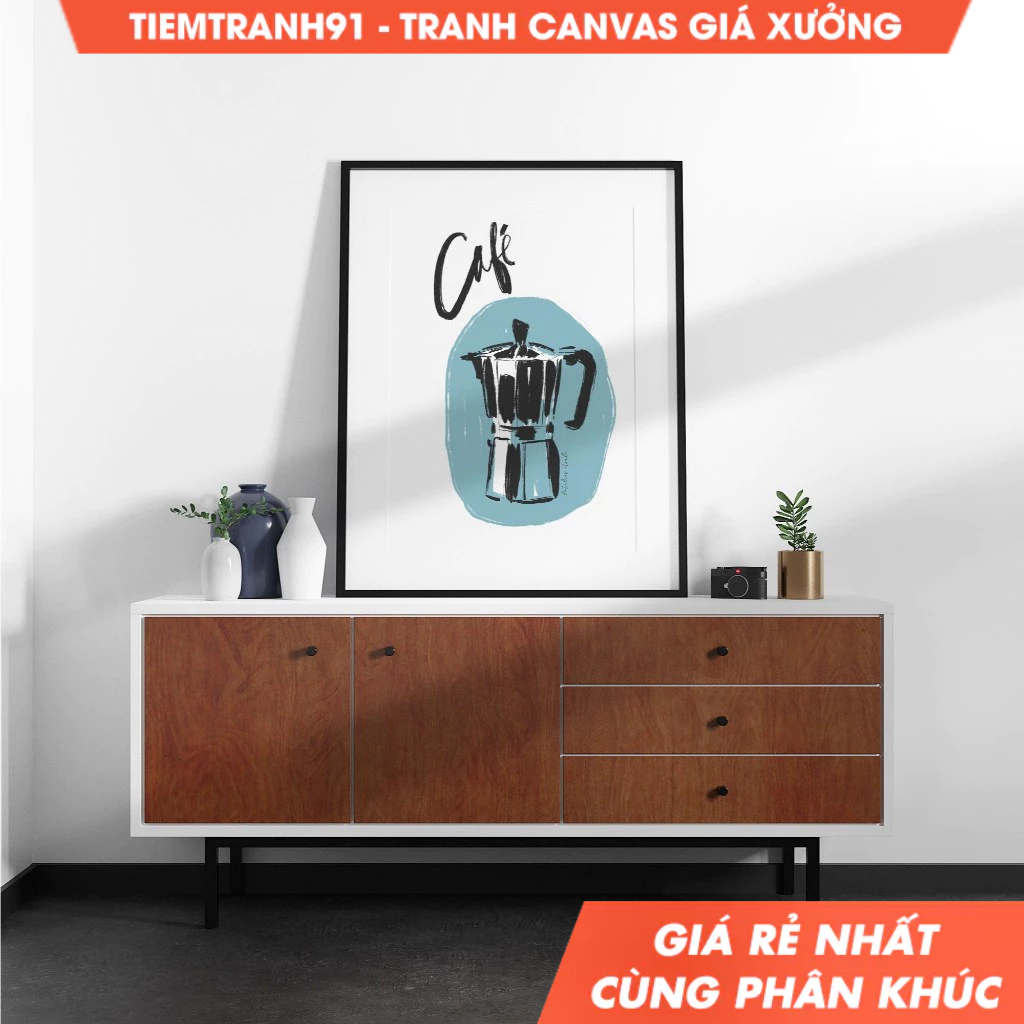 Tranh treo tường, Coffee Poster, Food Illustration, cafe illustration, coffee Art, Charcoal Ink Draw