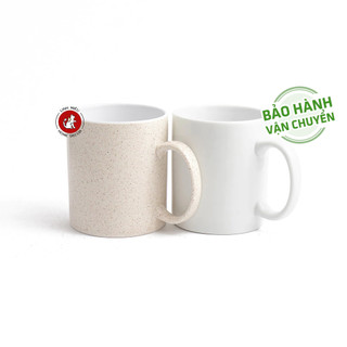 Cốc sứ có quai men trắng, cát chấm dung tích 350ml dùng uống nước, trà, coffee, gốm sứ Bát Tràng - Gốm sứ Linh Miêu