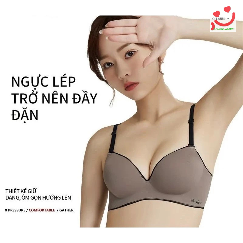(TĂNG SIZE) Áo lót đúc su non không gọng , đệm mút đẩy 2,5cm vừa dành cho ngực nhỏ và lép