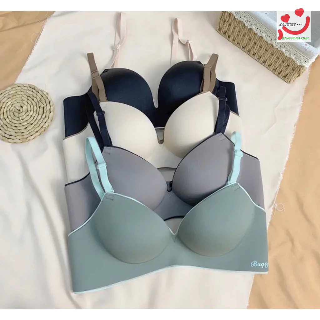 (TĂNG SIZE) Áo lót đúc su non không gọng , đệm mút đẩy 2,5cm vừa dành cho ngực nhỏ và lép