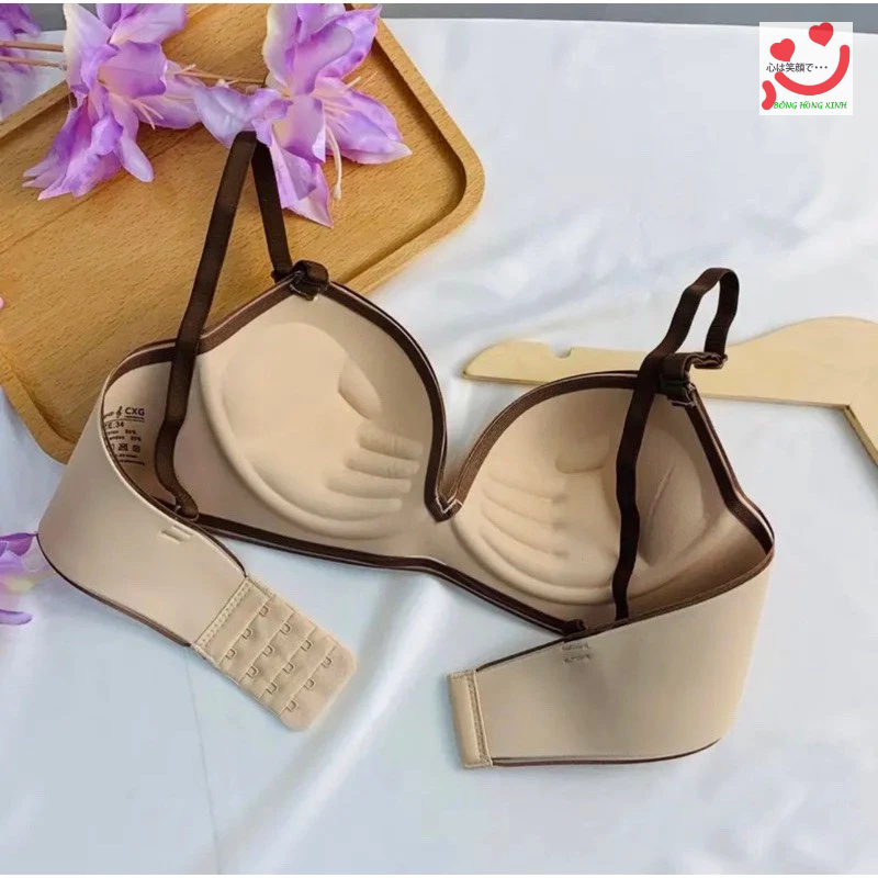 (TĂNG SIZE) Áo lót đúc su non không gọng , đệm mút đẩy 2,5cm vừa dành cho ngực nhỏ và lép