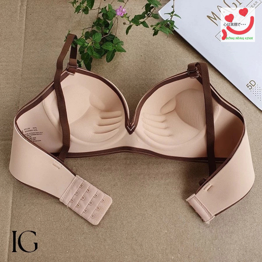 (Tăng size) Áo lót đúc su non không gọng , đệm mút đẩy 3cm vừa dành cho ngực nhỏ và lép