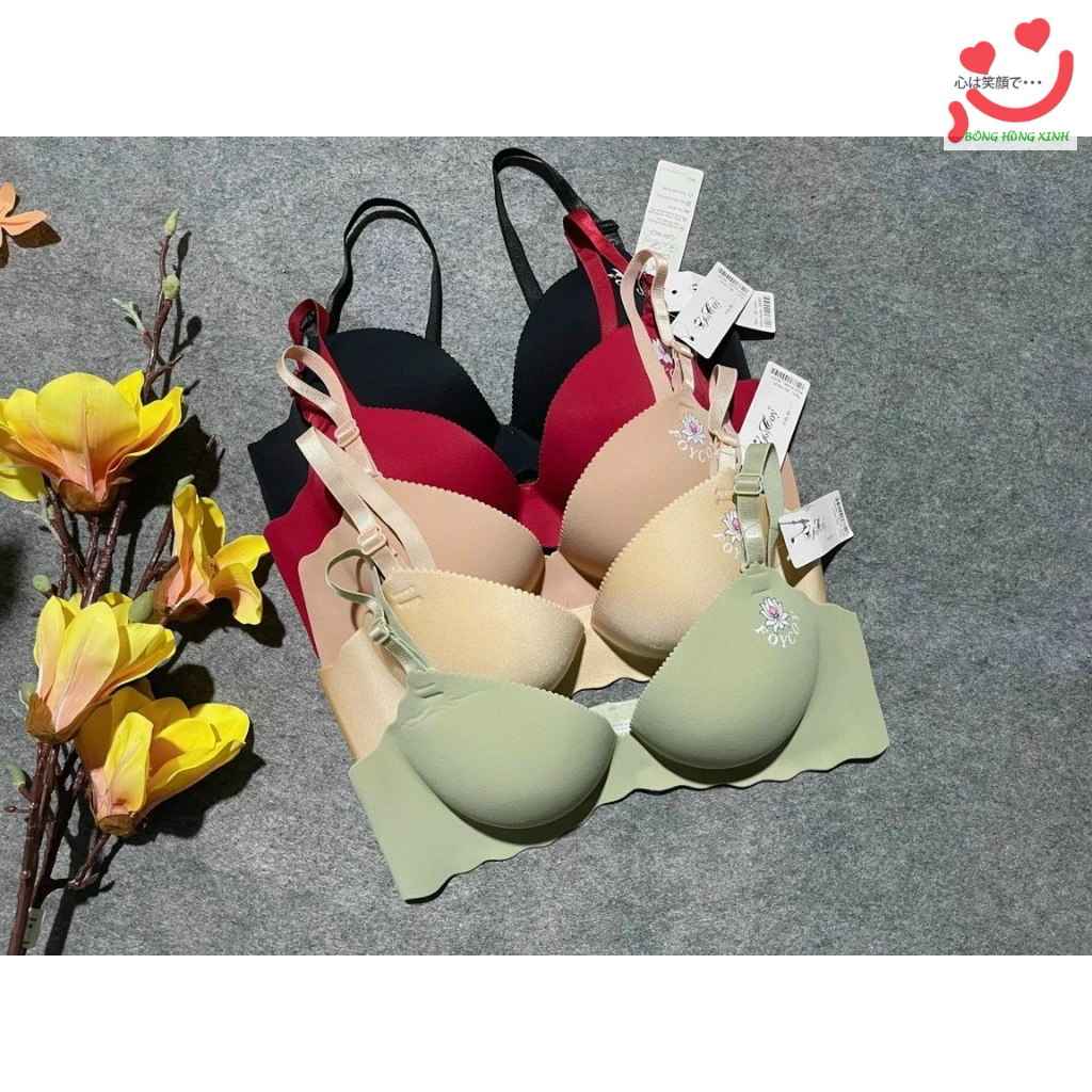 (TĂNG SIZE) Áo lót su đúc đệm bàn tay 3cm không gọng nâng đẩy dành cho V1 nhỏ lép ( áo trơn)