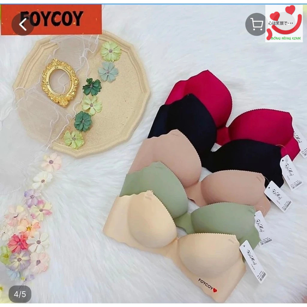 (TĂNG SIZE) Áo lót su đúc đệm bàn tay 3cm không gọng nâng đẩy dành cho V1 nhỏ lép ( áo trơn)