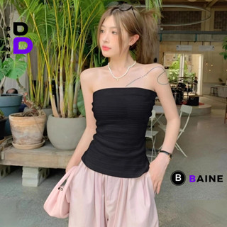 Áo ỐNG XỐP 2 TẦNG Kiểu Cúp Ngực Có Dây Kéo Sexy Nữ, Áo Quây Dáng Ôm Chất Thun Xốp Trơn Đẹp Tôn Dáng BAINE