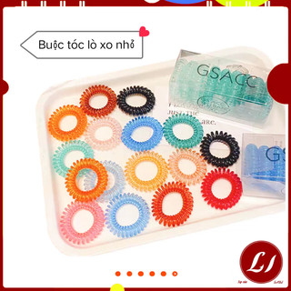 Combo 3 chiếc Buộc tóc lò so size nhỡ co dãn- Nhiều màu/ chun buộc tóc nhựa