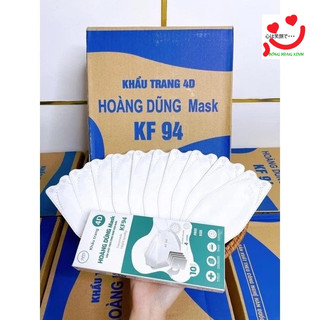 Hộp 10 khẩu trang hoàng dũng người lớn 4d