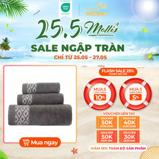 Khăn Tay Cotton Lapyarn Mollis HM4X 34x50cm dày dặn mềm mại thấm hút không đổ lông dùng cho gia đình spa