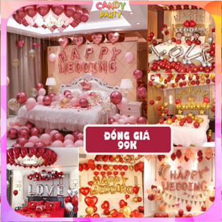 Combo Trang Trí Phòng Cưới Tân Hôn, Bóng Bay Trang Trí Phòng Cưới CANDY16