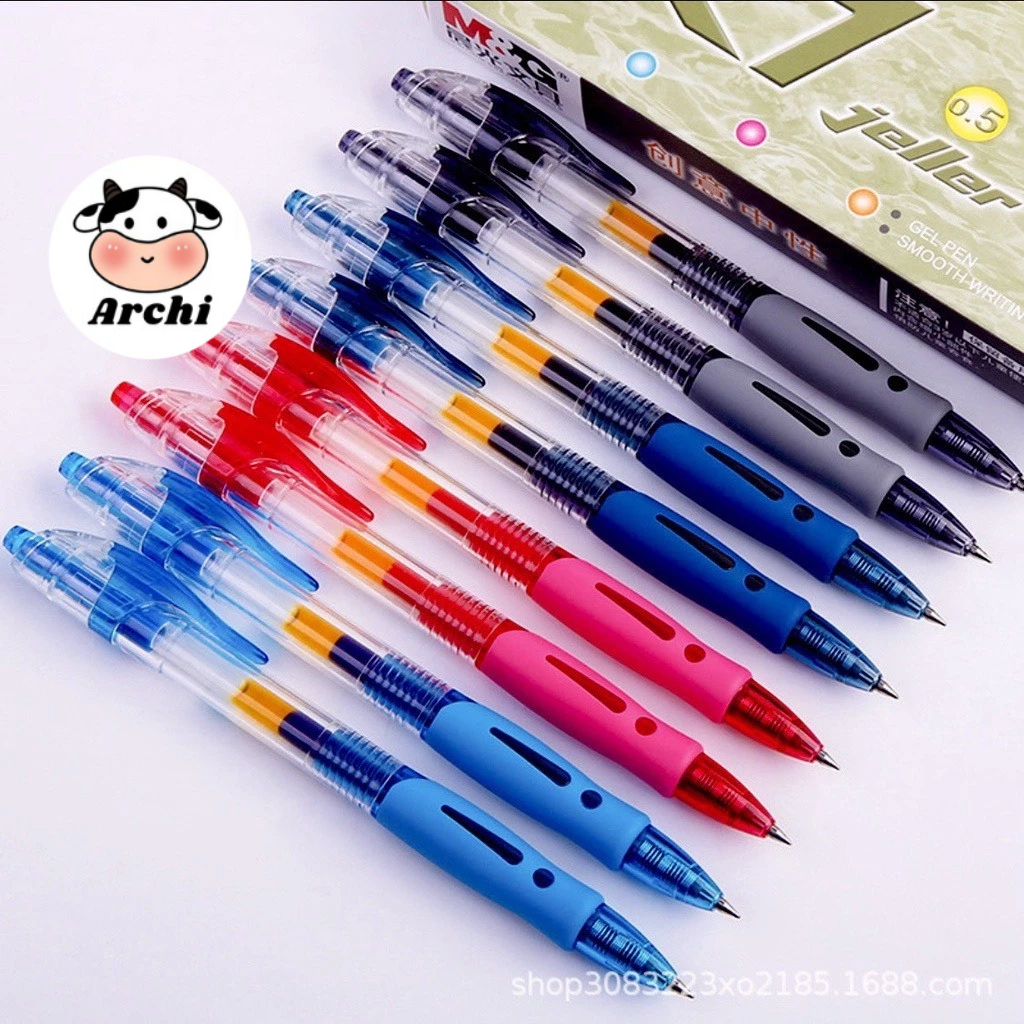 Bút gel bi nước ngòi nét 0,5mm bút béo luyện chữ trung hàn nhật trơn đẹp FAT