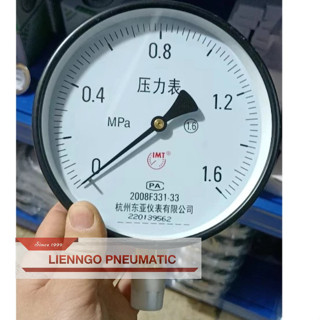 ĐỒNG HỒ hơi áp suất ren M20x1.5mm TQ 1MPa, 1.6MPa, 2.5MPa mặt phi 100mm, 150mm