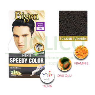 Thuốc nhuộm tóc bigen speedy nam 101, 102, 103 hàng công ty chính hãng - kem nhuộm tóc bigen men's speedy color phủ bạc