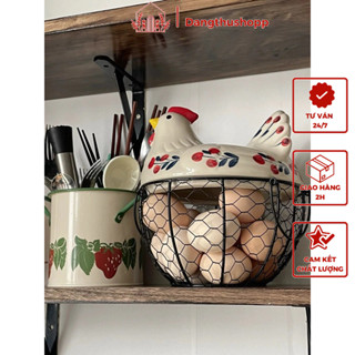 Giỏ đựng trứng gà mái ấp chất liệu sứ, hàng loại 1