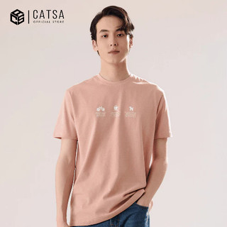 Áo thun in hình CATSA form Regular chất cotton thoáng mát màu trendy 12ATN064