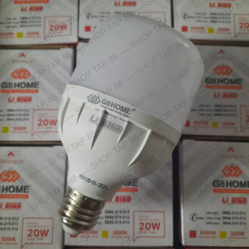 Bóng đèn led G8 LI.BIGD cao cấp, 20W, 30W, tiết kiệm điện 95%, tản nhiệt nhôm, sử dụng chip led siêu