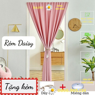 Rèm màu hồng dán tường không cần khoan