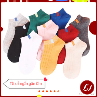 Combo 5 đôi Tất vớ cổ ngắn Hàn quốc gân kẻ co dãn cho cả nam và nữ-Nhiều mẫu