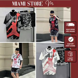 Bộ Quần Áo Nam Joc Đan Họa Tiết In Tràn Hình Người Đỏ Siêu Chất - Bộ Quần Áo Nam Mix Quần Lưới Siêu Đẹp