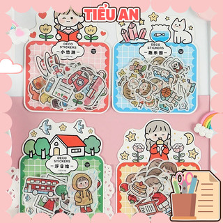 Bộ sticker/ Hình dán Thỏ & Em Bé Deco - RosyPosy