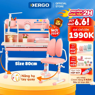  Bộ Bàn Học Chống Gù Chống Cận DERGO LEO A80 - C2D/C2HD Nâng Hạ Tay Quay