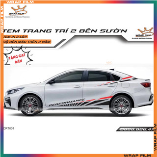 Các mẫu tem dán trang trí 2 bên sườn ô tô