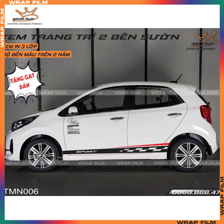 Decal tem trang trí 2 bên sườn ô tô -tmn006