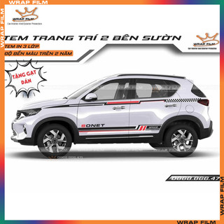 Tem dán sườn ô tô kia sonet-tem pvc 3 lớp chống thấm nước, chống phai màu