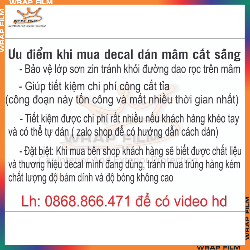 Decal dán mâm Toyota Veloz Cross , Avanza Premio