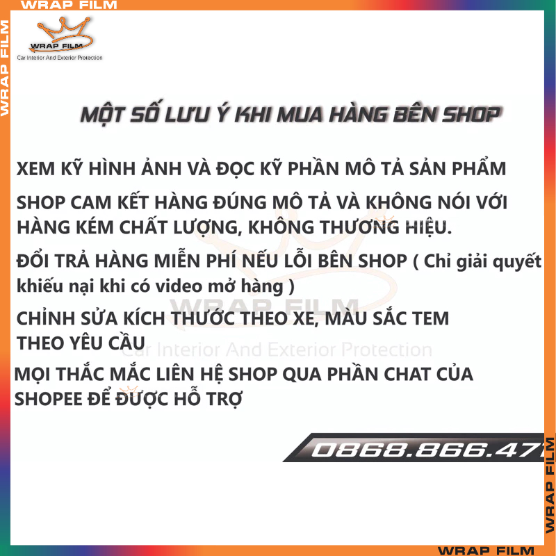 Decal tem trang trí 2 bên sườn ô tô -TMN013