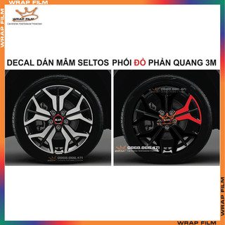 Bộ Decal dán mâm Seltos(5bánh)