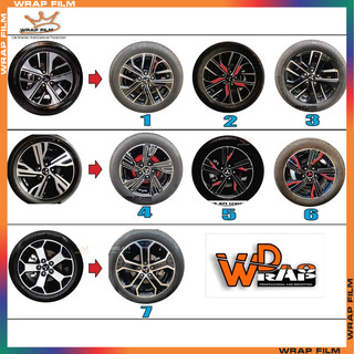 Decal dán mâm Xpander phối đỏ 3M phản quang (bộ 5bánh)