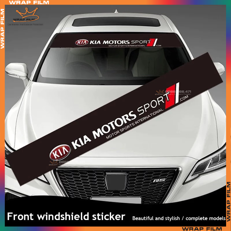 Tem trang trí kính lái ô tô - Tem PVC 3 lớp