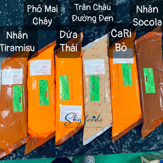 Sốt Nhân Kem Custard Các Vị: Phô Mai, Sữa Chua, Khoai Thơm, Sầu Riêng, Socola, Cà Ri Bò,... Gói 1 Kg