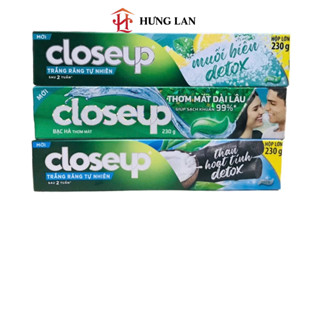  Kem đánh răng Closeup Bạc Hà  Muối Biển  Than hoạt tính tuýp 230g -chính hãng 