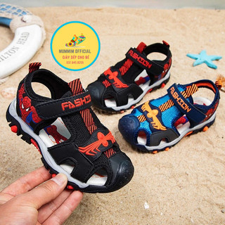 Dép sandal bé trai, dép quai hậu xăng đan trẻ em rọ người nhện đế siêu mềm hàng qc cao cấp size 26-26