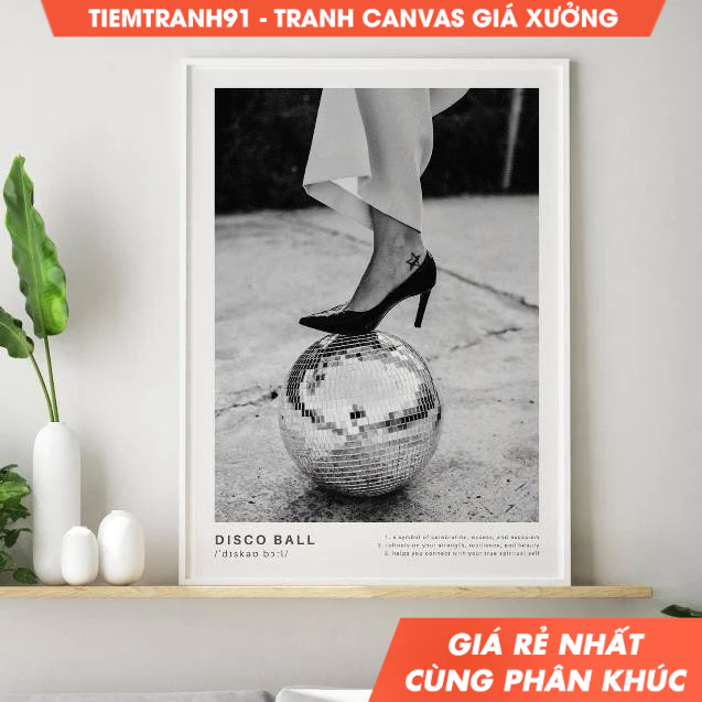 Tranh treo tường, Disco Ball Disco Ball Definition Girly Dorm Room Decor Vintage Mirror, tặng kèm đi
