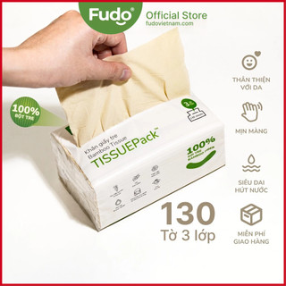 Khăn giấy khô Fudo® TISSUEPack™ từ sợi tre - Gói 130 tờ