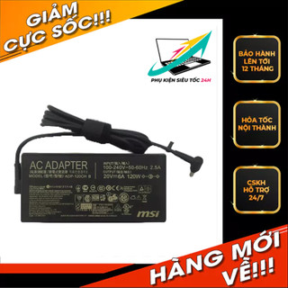 Sạc dùng cho msi 20v-6a hoặc 19.5v-6.15a slim msi gf63 zin mới 100%