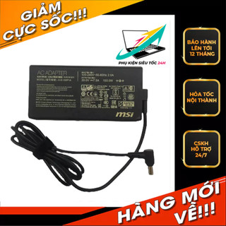 Sạc Laptop MSI 19.5/20V-7.7/7.5A 150W dùng cho MSI Stealth Pro-006 Katana GF76 11UD 11UC 11UC-1091 11UD-663 ZIN Mới 100%
