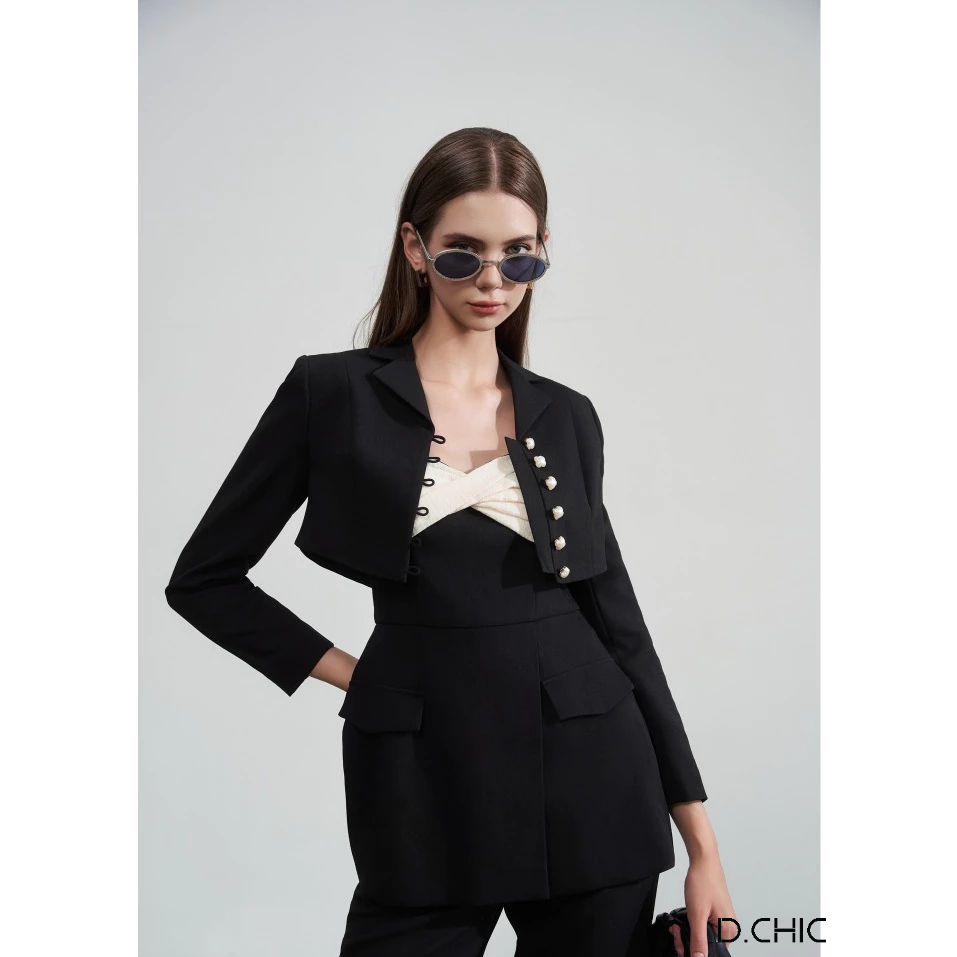 D.CHIC Áo khoác lửng cổ 2 ve vẻ MS: 161663
